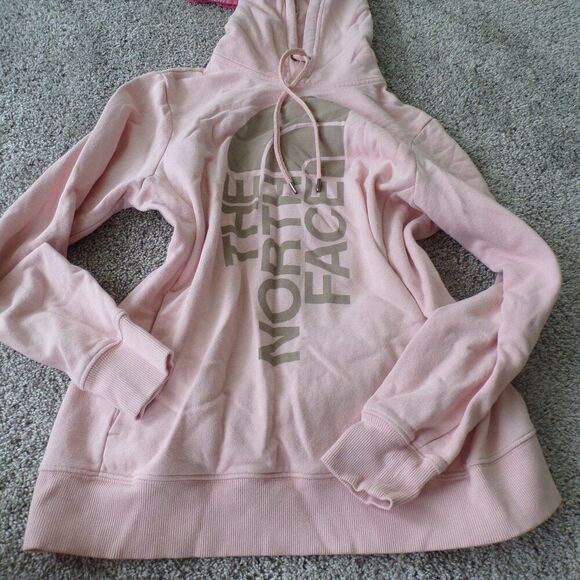 Northface Logo pink hoodie M - Picture 2 of 7